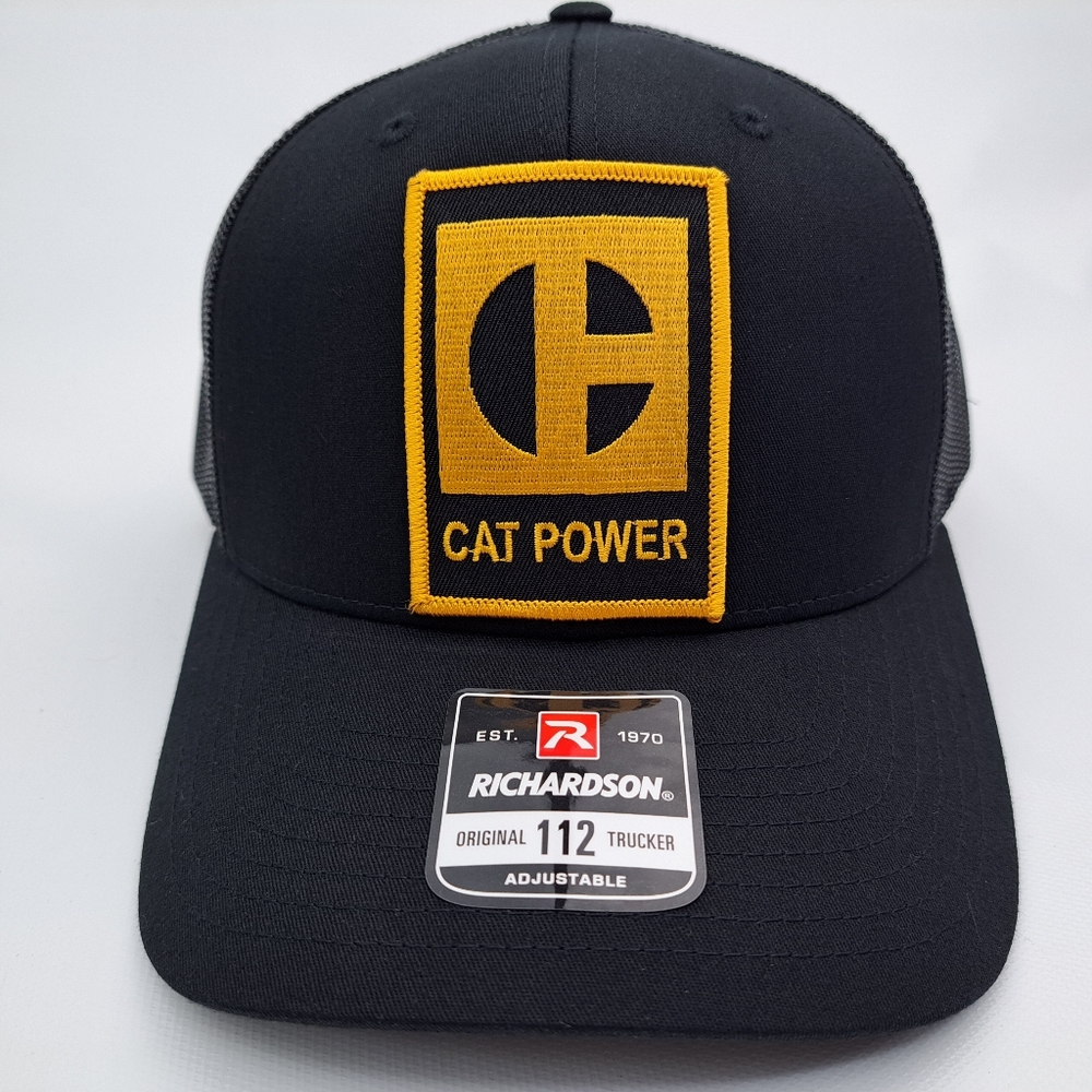 Cat Power Embroidered Patch Richardson 112 Trucker Mesh Snapback Cap